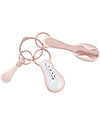Béaba Baby Personal Care Set - Pink - Bath Thermometer + Baby Nail Clippers + 2in1 Baby Brush and Comb Kit Toilette Baby