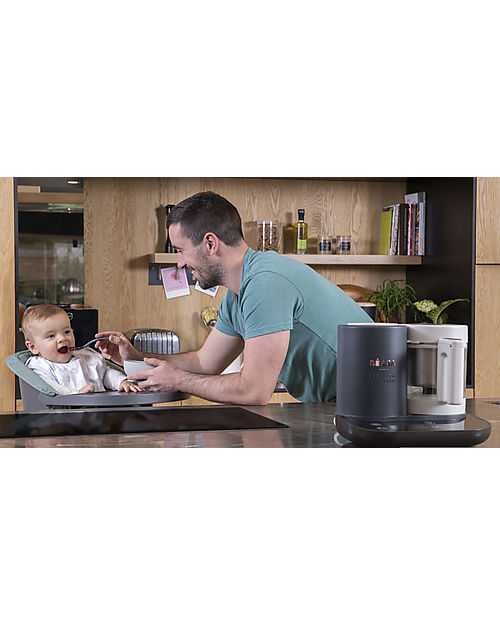 Béaba Babycook Smart - Charcoal Grey - Healthy and Fast Meals for Your Growing Child Food Warmers_