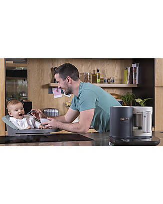 Béaba Babycook Smart - Charcoal Grey - Healthy and Fast Meals for Your Growing Child Food Warmers_