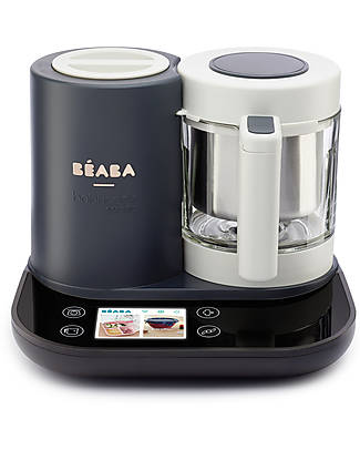 Béaba Babycook Smart - Charcoal Grey - Healthy and Fast Meals for Your Growing Child Food Warmers_