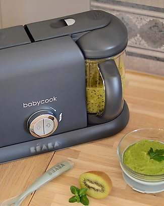 Béaba Babycook® Duo Food Maker - Dark Grey - Healthy and Fast Meals for Your Growing Child Glass Food Containers