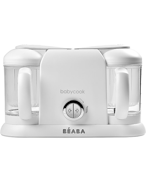 Béaba Babycook® Duo Food Maker - White and Silver - Healthy and Fast Meals for Your Growing Child Food Warmers_