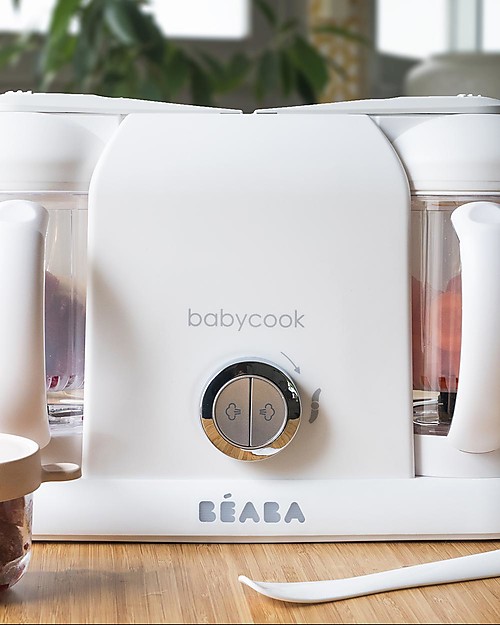 Béaba Babycook® Duo Food Maker - White and Silver - Healthy and Fast Meals for Your Growing Child Food Warmers_