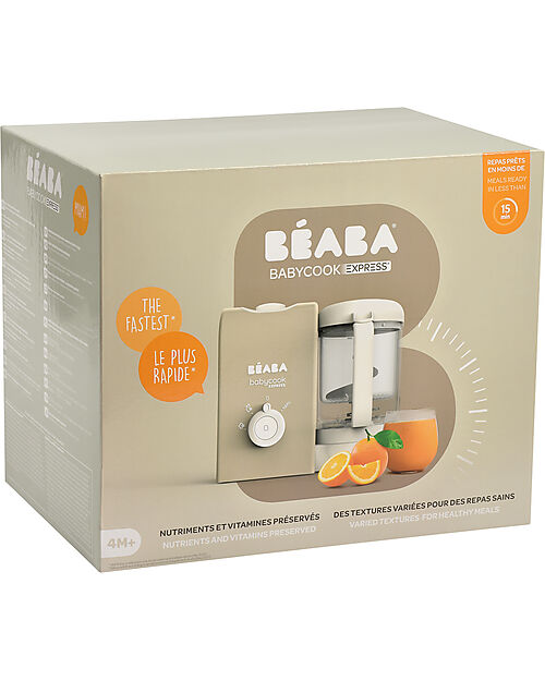 Béaba Babycook® Express Food Maker - Clay Earth - Healthy and Fast Meals for Your Growing Child - EU Plug Food Warmers_