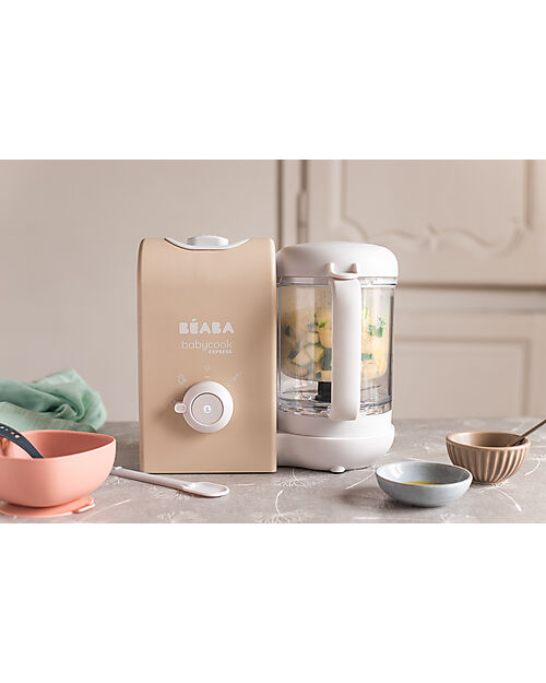 Béaba Babycook® Express Food Maker - Clay Earth - Healthy and Fast Meals for Your Growing Child - EU Plug Food Warmers_