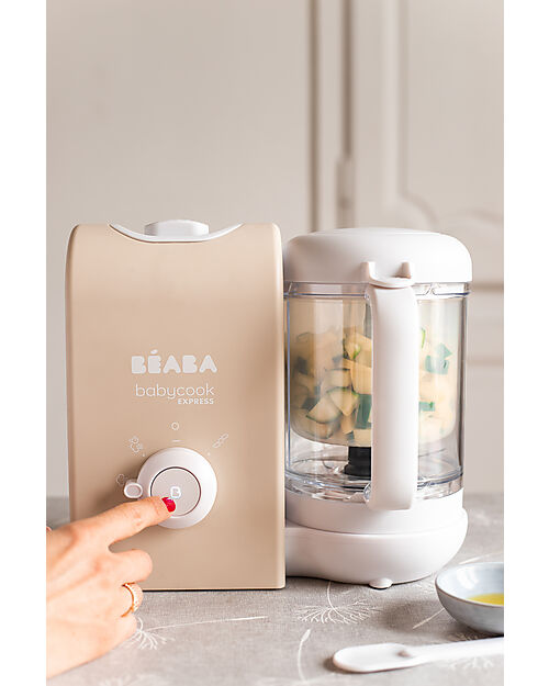 Béaba Babycook® Express Food Maker - Clay Earth - Healthy and Fast Meals for Your Growing Child - EU Plug Food Warmers_
