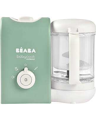 Béaba Babycook® Express Food Maker - Sage Green - Healthy and Fast Meals for Your Growing Child - EU Plug Food Warmers_
