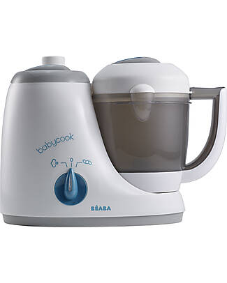 Béaba Babycook® Original Grey/Blue - Healthy and Fast Meals for Your Growing Child - EU Plug Food Warmers_