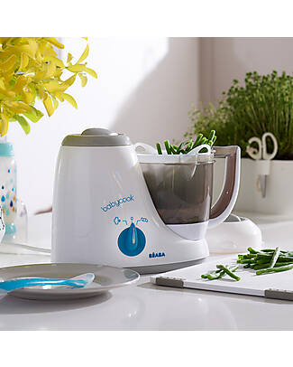 Béaba Babycook® Original Grey/Blue - Healthy and Fast Meals for Your Growing Child - EU Plug Food Warmers_