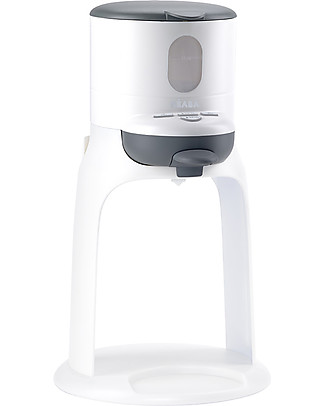 Béaba Bib' Expresso® 3in1 Instant Bottle Maker - White/Grey - Patented - Bottle Ready in 30 Seconds at Perfect Temperature Snack and Formula Containers