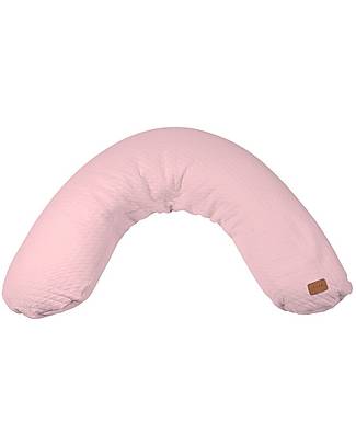 Béaba Big Flopsy™ Breastfeeding Pillow - Chalk Pink - Fleur de Coton - 170 cm for Comfort Breastfeeding Pillows