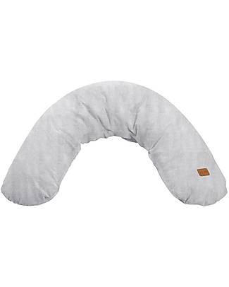 Béaba Big Flopsy™ Breastfeeding Pillow - Chambray Grey - 170 cm for Comfort Breastfeeding Pillows