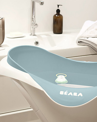 Béaba Camélé’O Baby Bath - Light Blue - Comfy with Fixing System Baby Bath Tubs