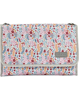 Béaba Changing station - Mirage Grey and Floral - Practical and Compact Travel Changing Mats