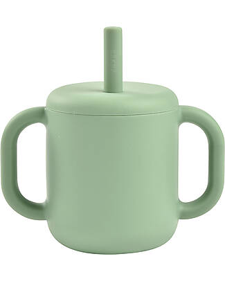 Béaba Cup with Straw - Sage Green - Silicone Cups