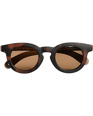 Béaba Delight Sunglasses - Dark Tortoise - 9-24M with Adjustable Strap - 100% UV Filtering Sunglasses