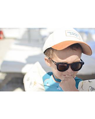 Béaba Delight Sunglasses - Dark Tortoise - 9-24M with Adjustable Strap - 100% UV Filtering Sunglasses