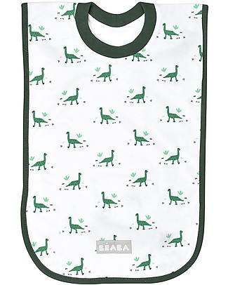 Béaba Evolutive Bib - Cotton - Jurassic - Long and Wide for Better Protection Snap Bibs