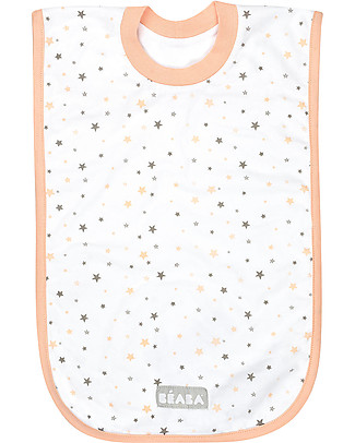 Béaba Evolutive Bib - Cotton - Stars - Long and Wide for Better Protection Snap Bibs