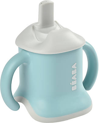 Béaba Evolutive Training Cup - 3 in 1 - Bottle, Sippy Cup and Cup - Blue Cups