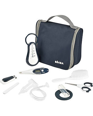 Béaba Filled Hanging Beauty Case - Blue - Everything You Need Always at Hand Kit Toilette Baby