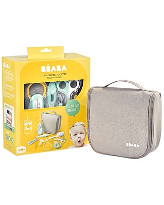 Béaba Filled Hanging Beauty Case - Grey - Everything You Need Always at Hand Kit Toilette Baby