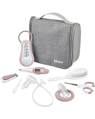 Béaba Filled Hanging Beauty Case - Pink - Everything You Need Always at Hand Kit Toilette Baby