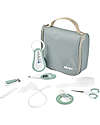 Béaba Filled Hanging Beauty Case - Sage Green - Everything You Need Always at Hand Kit Toilette Baby
