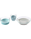 Béaba Glass Meal Set with Suction - Plate + Bowl + Glass - Jungle - Made in France Meal Sets