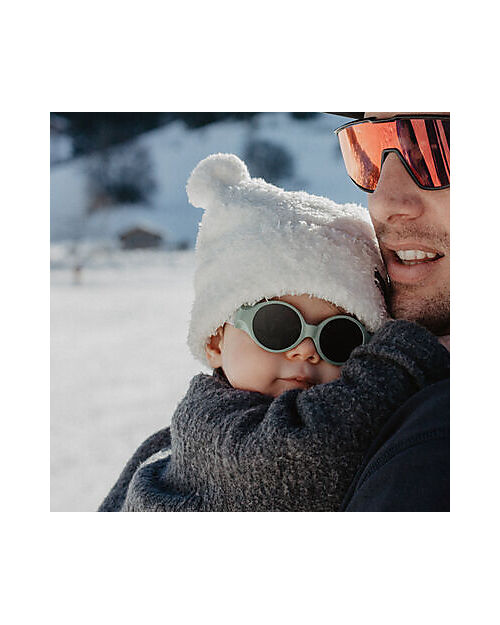 Béaba Glee Sunglasses - Sage Green - 0-9M with Adjustable Strap - 100% UV Filtering Sunglasses