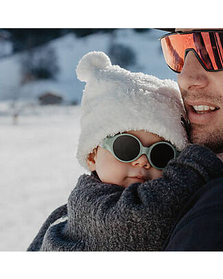Béaba Glee Sunglasses - Sage Green - 0-9M with Adjustable Strap - 100% UV Filtering Sunglasses