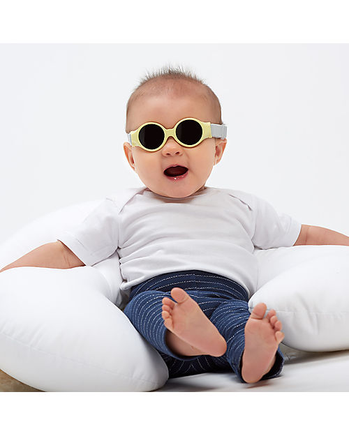 Béaba Glee Sunglasses - Tender Yellow - 0-9M with Adjustable Strap - 100% UV Filtering Sunglasses
