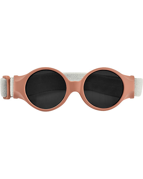Béaba Glee Sunglasses - Terracotta - 0-9M with Adjustable Strap - 100% UV Filtering Sunglasses