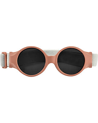 Béaba Glee Sunglasses - Terracotta - 0-9M with Adjustable Strap - 100% UV Filtering Sunglasses