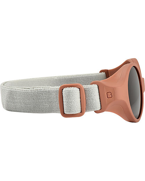 Béaba Glee Sunglasses - Terracotta - 0-9M with Adjustable Strap - 100% UV Filtering Sunglasses
