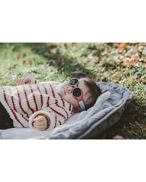 Béaba Glee Sunglasses - Terracotta - 0-9M with Adjustable Strap - 100% UV Filtering Sunglasses