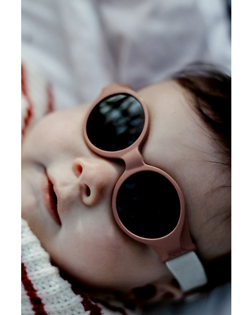 Béaba Glee Sunglasses - Terracotta - 0-9M with Adjustable Strap - 100% UV Filtering Sunglasses
