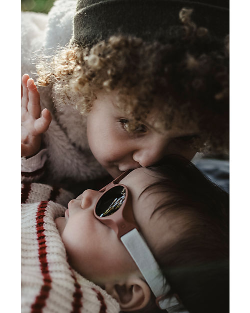 Béaba Glee Sunglasses - Terracotta - 0-9M with Adjustable Strap - 100% UV Filtering Sunglasses