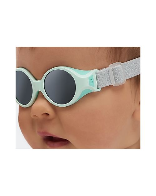 Béaba Glee Sunglasses with Adjustable Elasticated Strap - 0 - 9 Months - 100% UV Filtering - Aqua Green Sunglasses