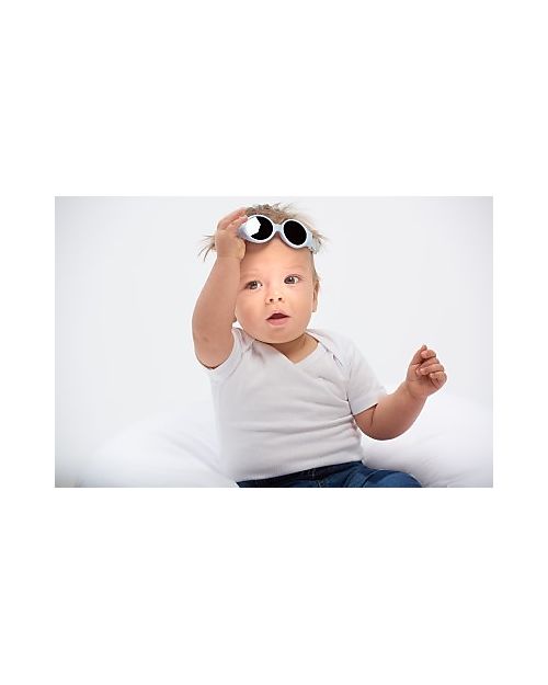 Béaba Glee Sunglasses with Adjustable Elasticated Strap - 0 - 9 Months - 100% UV Filtering - Blue Sunglasses