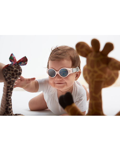 Béaba Glee Sunglasses with Adjustable Elasticated Strap - 0 - 9 Months - 100% UV Filtering - Pink Sunglasses