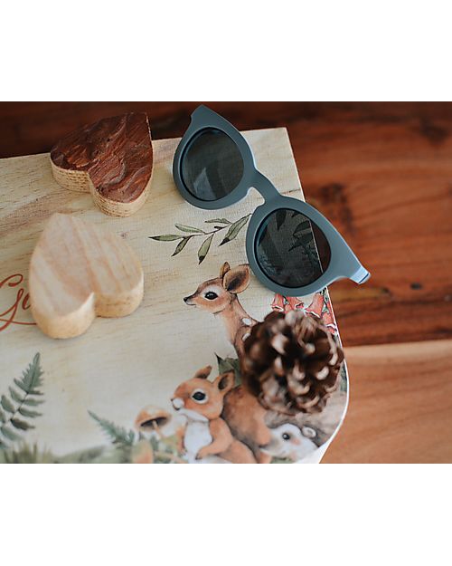 Béaba Happy Sunglasses - Baltic Blue -  2-4 Years with Adjustable Strap - 100% UV Filtering Sunglasses