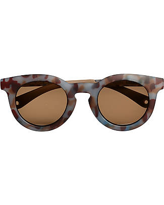 Béaba Happy Sunglasses - Blue Tortoise - 2-4 Years with Adjustable Strap - 100% UV Filtering Sunglasses