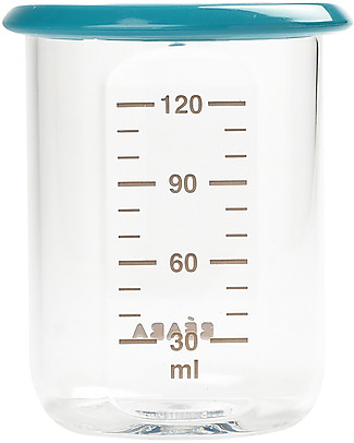 Béaba High Quality Conservation Jars - Baby - Blue - 120 ml - Withstands High and Low Temperatures Food Containers