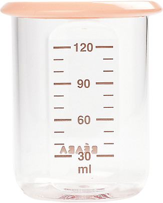 Béaba High Quality Conservation Jars - Baby - Pink - 120 ml - Withstands High and Low Temperatures Snack and Formula Containers