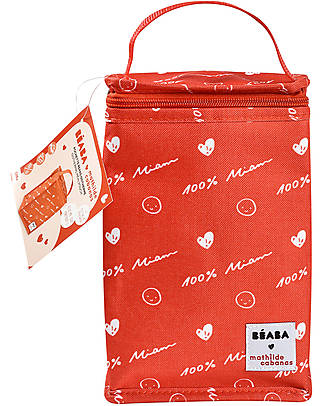 Béaba Insulated Lunch Pouch - Red - Mathilde Cabanas - Flexible Material Thermal Containers