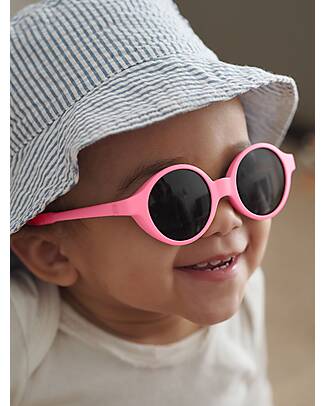 Béaba Joy Sunglasses - Neon Pink - 9-24M with Adjustable Strap - 100% UV Filtering Sunglasses