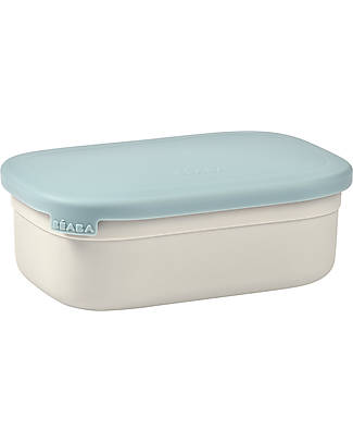 Béaba Lunch Box With Dividers - Velvet Grey and Baltic Blue - Stainless Steel Food Containers