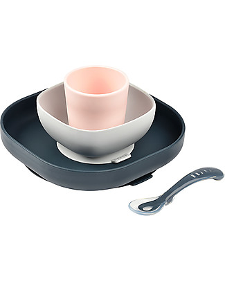 Béaba Meal Set - 4 pcs - Silicone - Night Blue Meal Sets