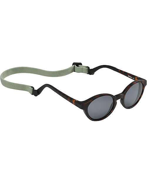 Béaba Merry Sunglasses - Tortoise -  2-4 Years with Adjustable Strap - 100% UV Filtering Sunglasses